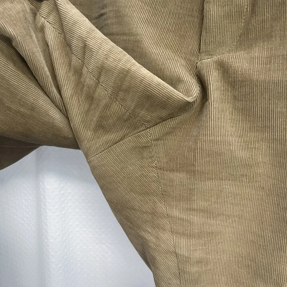 Lands End‎ Men’s Tan Corduroy Traditional Fit Pants 42 Preppy Casual Classic